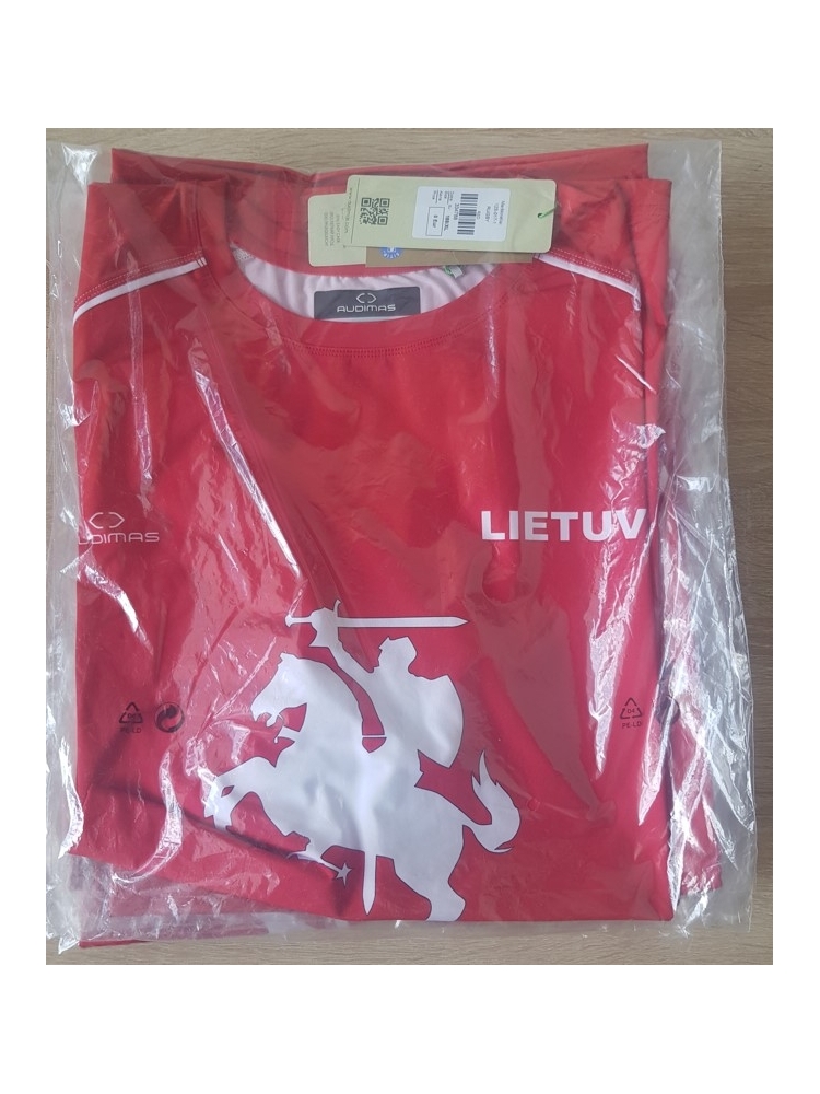 MARŠKINĖLIAI HOCKEY LIETUVA RAUDONI SUBLIMUOTI XL DYDIS