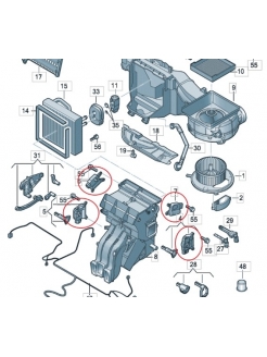 SALONO TEMPERATUROS REGULIAVIMO VARIKLIUKAS ĮVAIRŪS VW MODELIAI 2007-