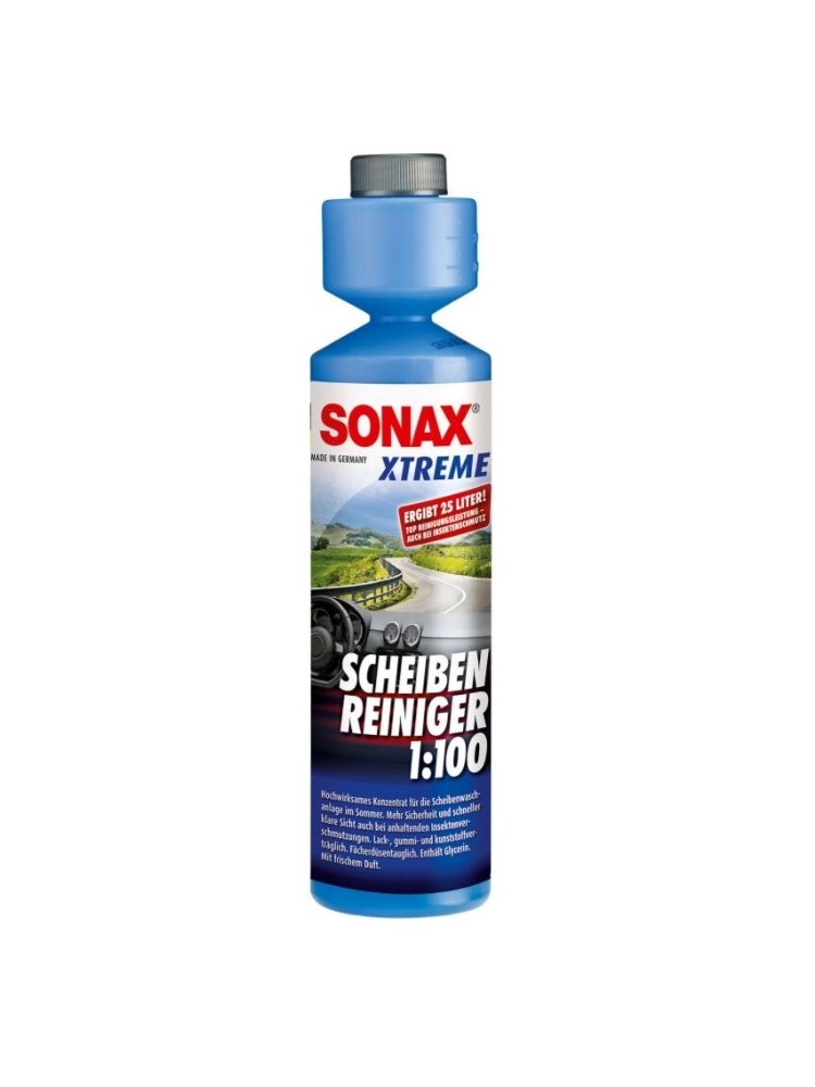 SONAX EXTREME VASARINIS LANGŲ VALIKLIS KONCENTRATAS 1 : 100   GAUNASI 25 LITRAI SKYSCIO